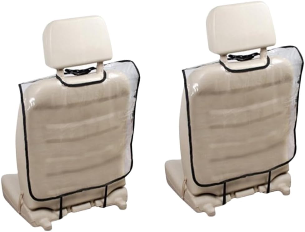 2Pcs Transparent Car Seat Back Protector Pads Kick Mat Cover for Fit Easy to Install Seat Back Mat for Vehicle Protection