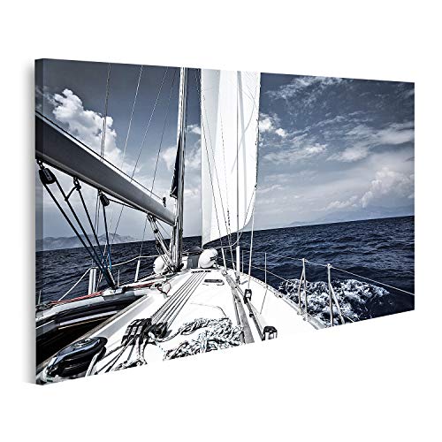 Tableau sur toile voilier de luxe islandburner pour habiller un mur vide avec élégance