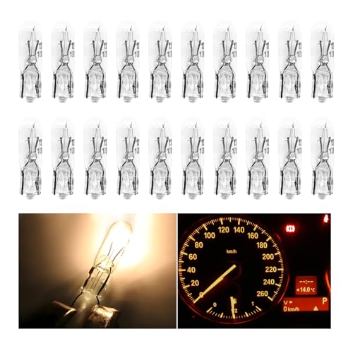 20 piezas bombillas halógenas T5 12V 1.2W para tablero miniatura 1