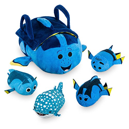 Disney Finding Dory ''Tsum Tsum'' Plush Set - Small Tote - 9 1/2 Inch - Plus 4 Minis - 3 1/2 Inch