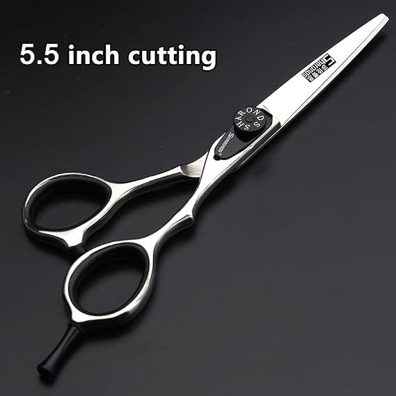 5.5 inch Japan 440C Laser Cutting Professional Hairdressing Hair Stylist Hair Trim and Hair sparse Scissors (Scissors Set)
