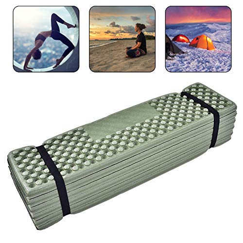 Christmas Carnival Foam Sleeping Pad, Foam Camping Mat, Outdoor Foam Camping Mat Folding Beach Tent Sleeping Pad Waterproof Mattress(Black Green)