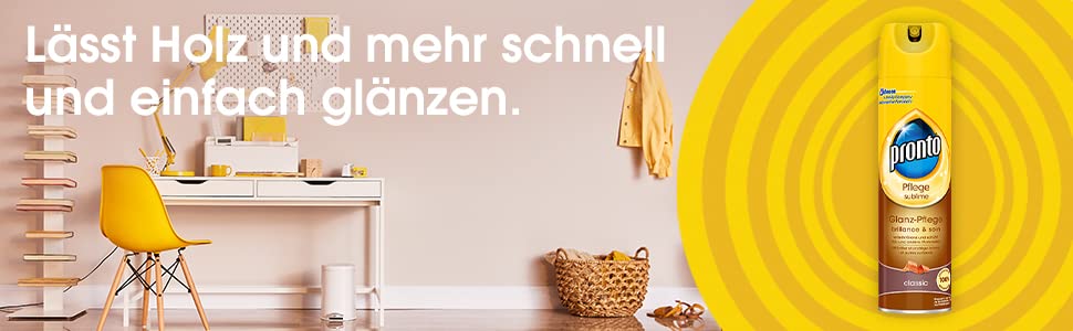 Pronto Glanz-Pflege Classic für alle Holzflächen, Holzpflege, Oberflächenreiniger für Möbel, 1er Pack (1 x 250 ml) – Ansicht 3