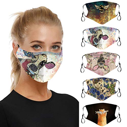 Preisvergleich Produktbild Lulupi Multifunktionstuch Mundschutz Lustig Animal Print Maske Waschbar Wiederverwendbar Stoffmaske Baumwolle Mund-Nasen Bedeckung Atmungsaktiv Tiermotiv Halstuch Schals für Herren Damen