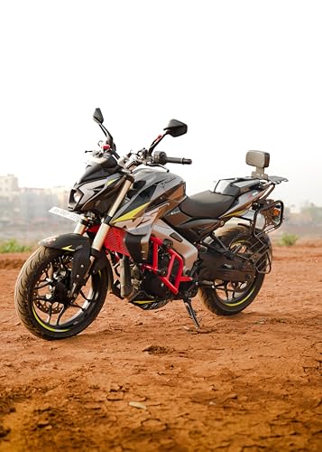 Image of Bizen Bajaj Pulsar NS400 Premium Crash Guard /Engine Guard with Double Frame Sliders - RED