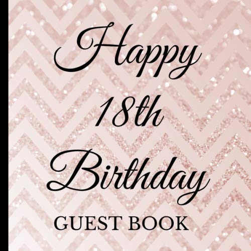 Guest Book Happy 18th Birthday Celebration and Keepsake Memory Guest