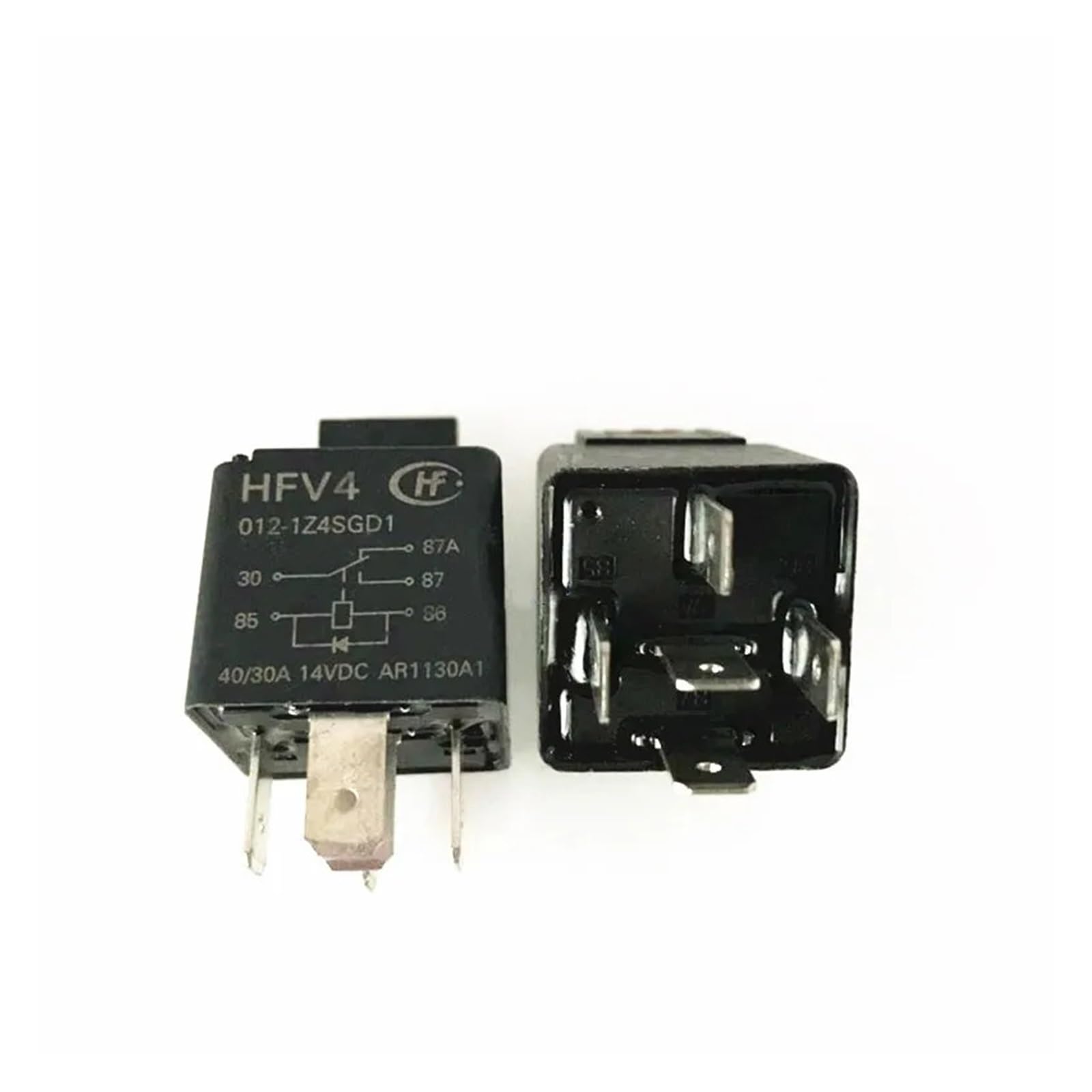 OSHZIKJII 12V relay HFV4 012-1Z4SGD1 40A/30A 12VDC DC12V 12V 5PIN(2PCS)