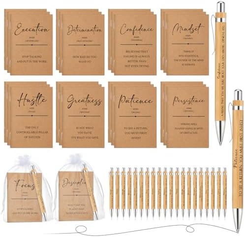 Inspirational Office Supplies 30 Sets Employee Appreciation Gifts - Inspirational Notebook, Pen & Sticky Note Bulk Pack Teacher Appreciation Gifts In Bulk