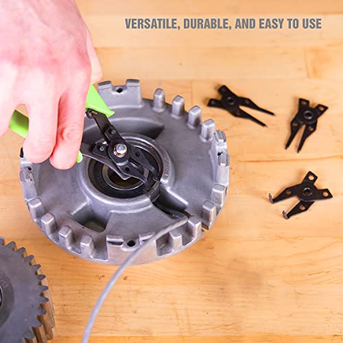 Oemtools 25012 4 In 1 Combination Snap Ring Pliers Set, Heavy Duty, Industrial Grade Professional Snap Ring Pliers, Automotive Tools, Colors May Vary #TOP4