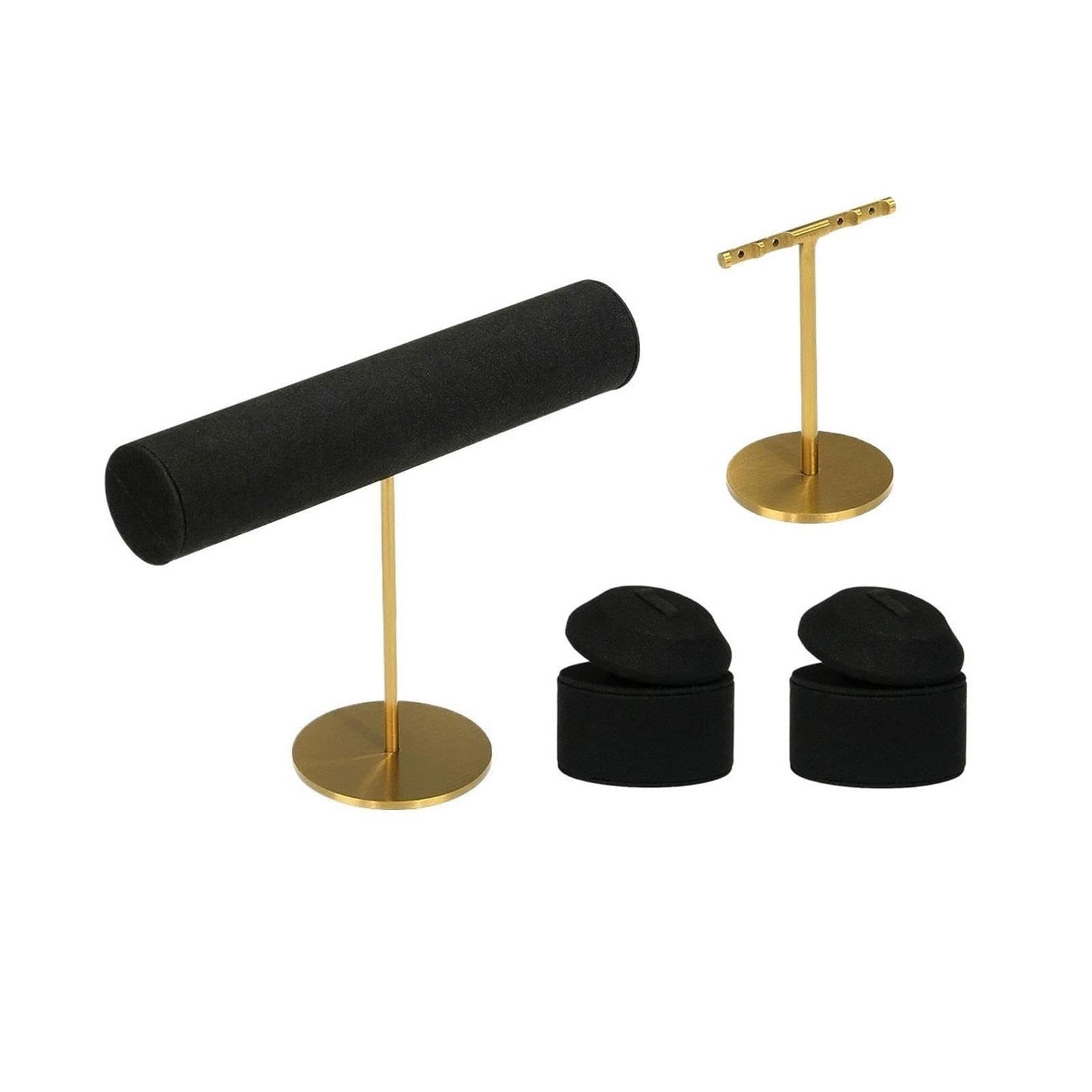 Espositore gioielli Set espositore for gioielli in metallo microfibra da 8 pezzi Per conservare ed esporre i gioielli