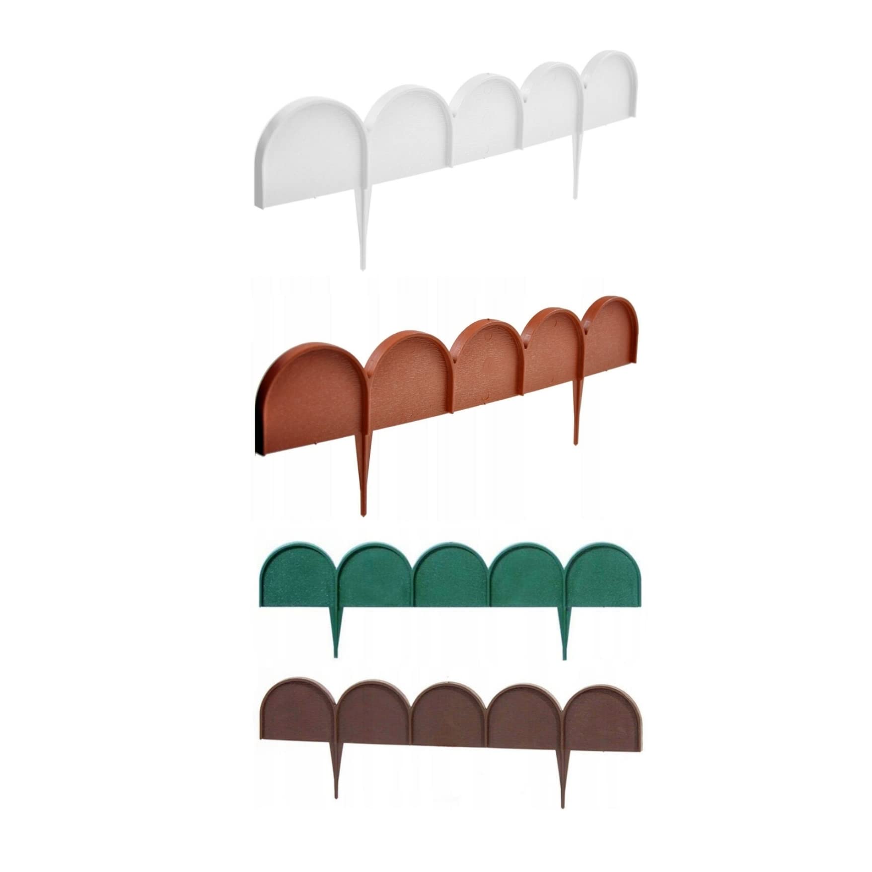 Clothing Estates Terracotta Decorative Garden Fence - Ikra - Lawn Edge Border Palisade Edging Fencing Frost Proof Prevents Grass From Overgroing High Durability Weather Resistance (10 M, )