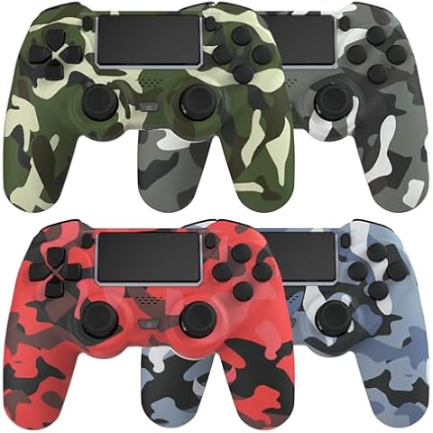 KDYGPDCT Controller 4-piece Set for PS4, Wireless Replacement, Suitable for PS4/PS4 Pro/PS4 Slim Cover
