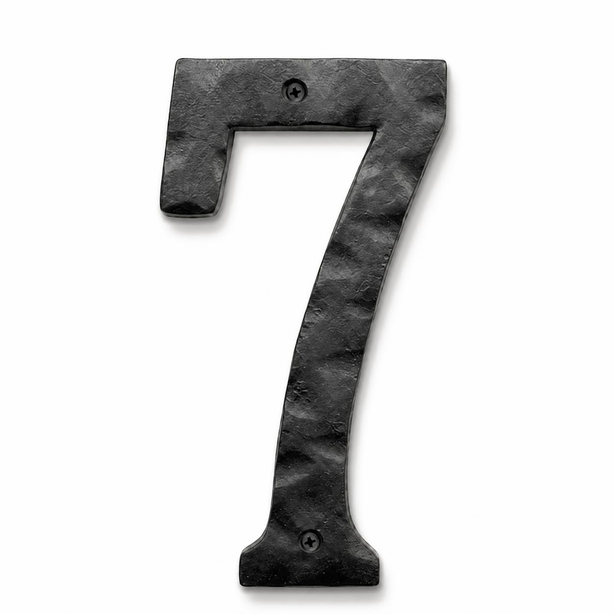 NACH House Numbers for Outside, 8 inch Black Address Numbers for House - Number 7 - Rustic Numbers for Outside with Mounting Hardware