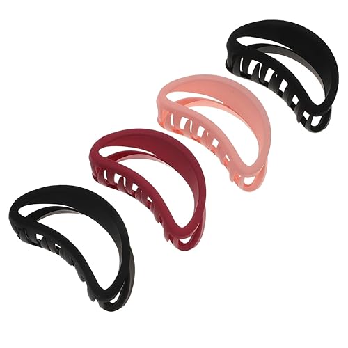 Miniatura 9 de Lurrose 4 pinzas para el cabello de estilo grande, pinzas curvadas para mujeres y niñas (colores aleatorios)