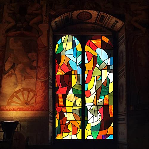 Stain Glass Window Film Opaque Self-Adhesive Glass Covering miniatura 2
