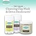 Living Clay Detox Clay Powder | All-Natural Bentonite Calcium Clay for Internal & External Deep Cleansing | Perfect for Mask, Bath or Wrap | 8 oz