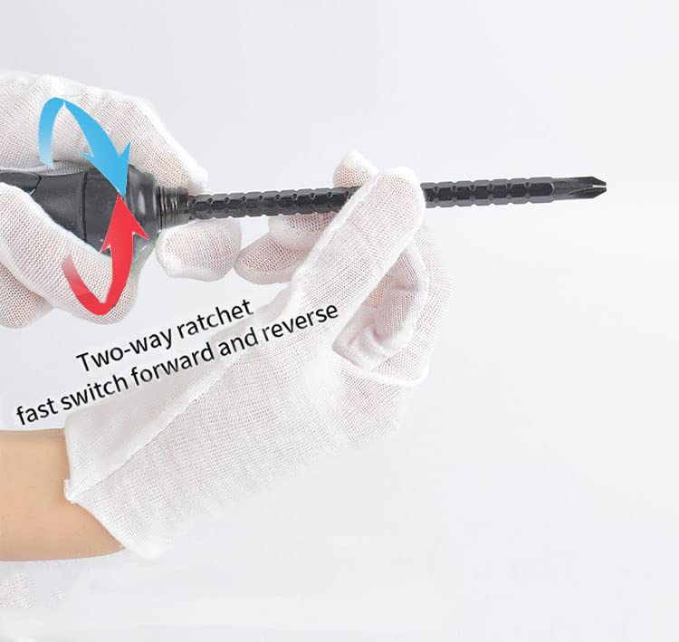 Dayalu 2 in 1 Reversible T-Handle Ratchet Screwdriver with Adjustable Length, Professional Repair Tool for Application, Screwdriver with Flat & Phillips Head 3