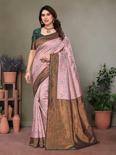 Image of Avantika Fashion Women's Kanjivaram Style Soft Silk Banarasi Sarees With Blouse Piece For Women