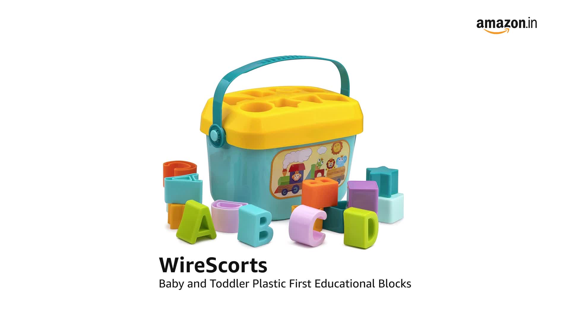 WireScorts Baby and Toddler Educational Blocks Shape Sorter Toy