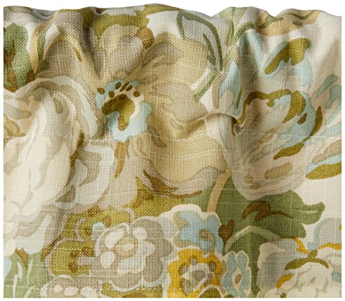 Waverly Valances For Windows - Spring Bling 52" X 18" Short Curtain Valance Small Window Curtains Bathroom, Living Room And Kitchens, Platinum #TOP1