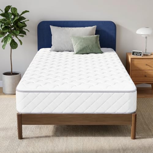 Image of Neo Sleep Twin 6 Inch Cool Hybrid Mattress with Innerspring Coil Support | Pressure Relief, Medium Plush Feel, Even Support, Durable Support, Anti-Slip Bottom, Fiberglass Free, CertiPUR-US Certified