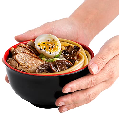 Lyellfe Set of 10 Miso Soup Bowl with Spoon, Restaurant Quality Cereal Rice Bowl, 16 Oz Unbreakable Japanese Dinnerware for Ramen, Udon Noodle, Dishwasher Safe - Image 5