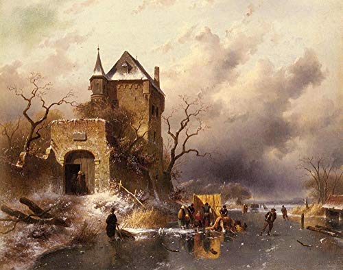 Peinture à l'huile faite main Charles Leickert pour remplacer les posters sans âme