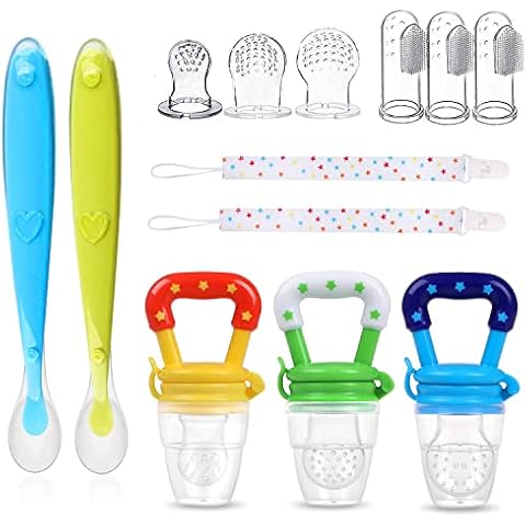 13 Pack Baby Food Feeder Set,Baby Fruit Feeder Pacifier Set, Safe BPA-Free Silicone Baby Pacifier Fresh Food Feeder, Fresh Food Feeder Set for Kids Cover