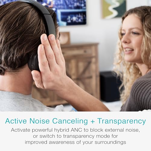 Image of MEE audio Matrix Cinema 3D 2026 Bluetooth Over-Ear Headphones with Wireless Charging Pad for TV; Active Noise Canceling, Spatial Audio, 60H Playtime, Hi-Res Stereo with LDAC, aptX Adaptive, & Auracast