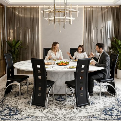 Luxury Leather Dining Chair Set