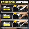 FULLYEA Cordless Reciprocating Saw, 0-3500 RPM Electric Saws with 4 Blades & 2 Batteries, Tool‑Free Change, Handheld Saw Lightweight, Battery Reciprocating Saws for Cutting Wood PVC Pipe (Yellow) #4
