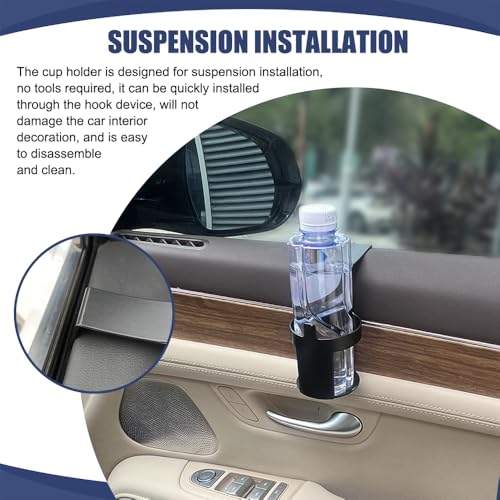 Portavasos grande para puerta de carro, plástico multifunctional miniatura 7