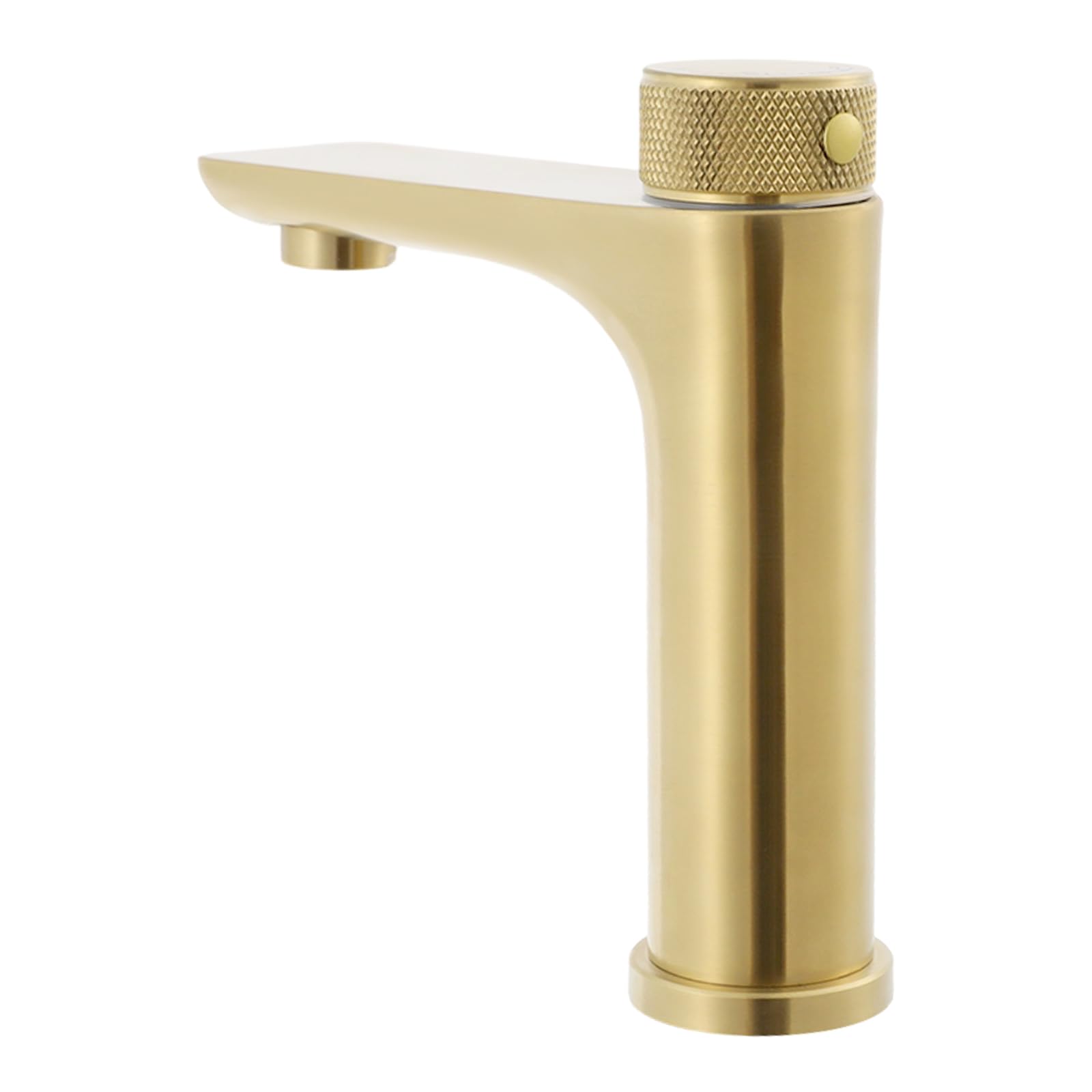 Rubinetto a infrarossi per bagno con sensore, miscelatore monocomando senza contatto, rubinetti per lavabo, rubinetto automatico in acciaio inox per bagno (oro)