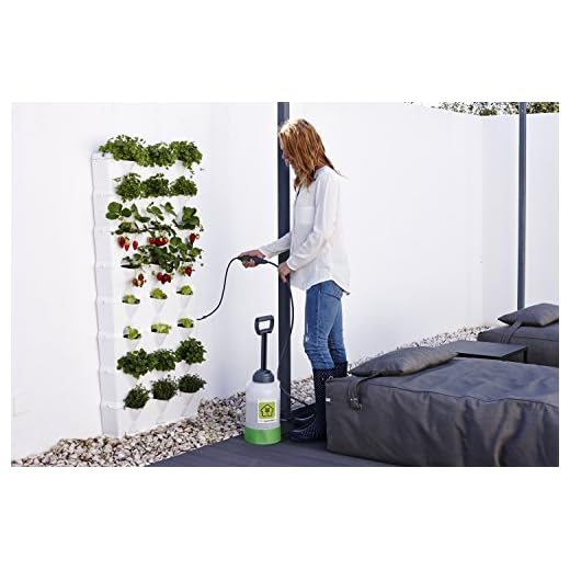 minigarden Vertical Kitchen Garden para 24 Plantas, Jardín Vertical Modular y Extensible, Incluye el Kit de Riego por Goteo, Colocar en el Suelo o Colgar en la Pared (Blanco)