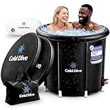 Cold Dive Eisbad 350L – Premium Eisbad Tonne & Ice Bath Tub für Kältetherapie & Regeneration | Cold Plunge Tub für Zuhause, Garten & Outdoor | faltbar, isoliert, Komplettset inkl. Pumpe, Tasche