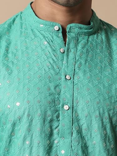 Filori Studio - Men's Sequins Embroidered Long Kurta (Kurta Only)3