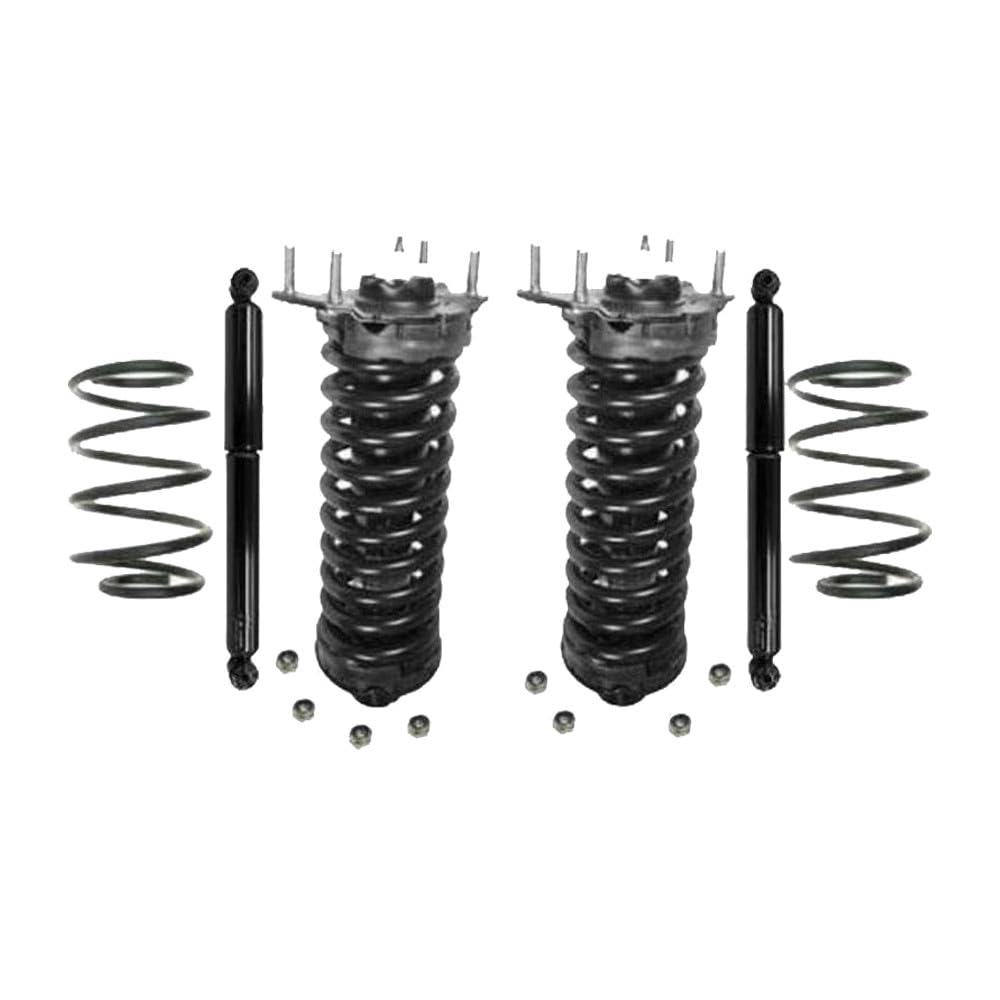 CLQWIAS Suspension Shock Absorber Strut and Spring Assembly Front Rear Side with Coil for Jeep for Liberty 2.4L 2002-2005 & 3.7L 2002-2011 & 2.8L 2005-2006 2701-289588 2701-289589