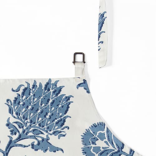 Image of HPD Half Price Drapes Aprons for Men Women with Large Pockets Adjustable Unisex PRTW-D51A-AP Duchess Printed Cotton, 27 X 34 Inch, Duchess Blue