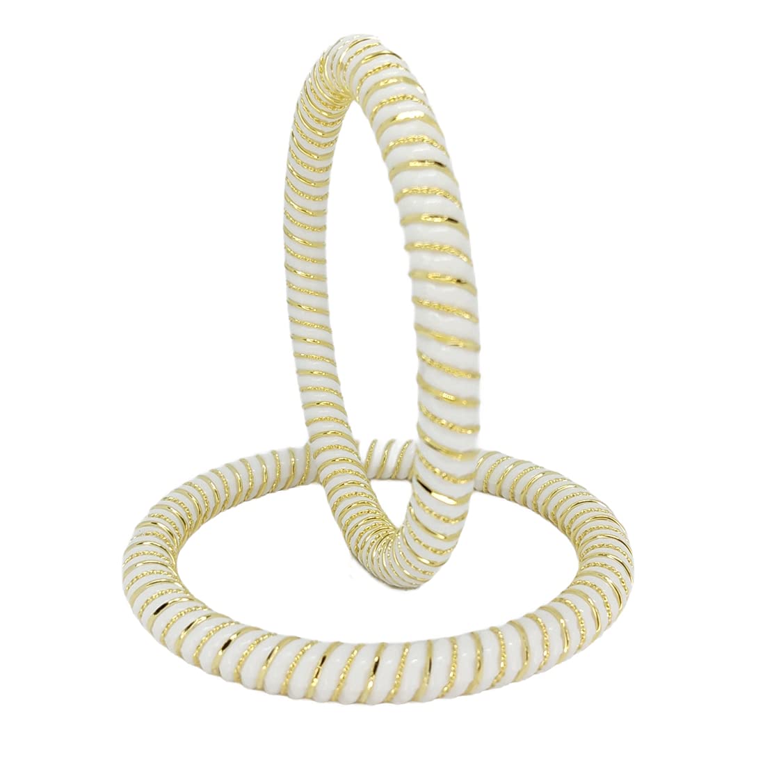 Tanvi J Gold Plated Shakha Pola Acrylic Bangles Set for Women (White, 2.6) (B09CVB93MR) Amazon Price History, Amazon Price Tracker