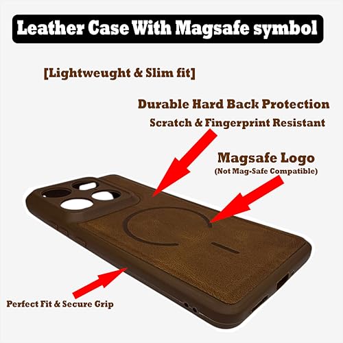 Image of SBMS Back Cover for Motorola Signature | Ultra Slim Soft Rubberised Hard Case | Oil Feel Soft Leather Back | Mag-Safe Design (Mag-Safe Not Support) | Camera Protection Case for Moto Signature (Brown)