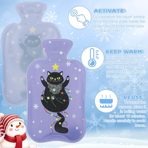 8Pcs Reusable Hand Warmers,Instant Hand Warmers Click,Pocket Warmers,Gel Click Heat Pads,Winter Gift for Children Women Men Winter Outdoor Camping Hiking