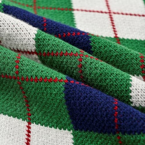 Image of Women's Sweater Vest,Y2K Sleeveless Pattern Preppy Style Knitted Crop Tank Top for Girl