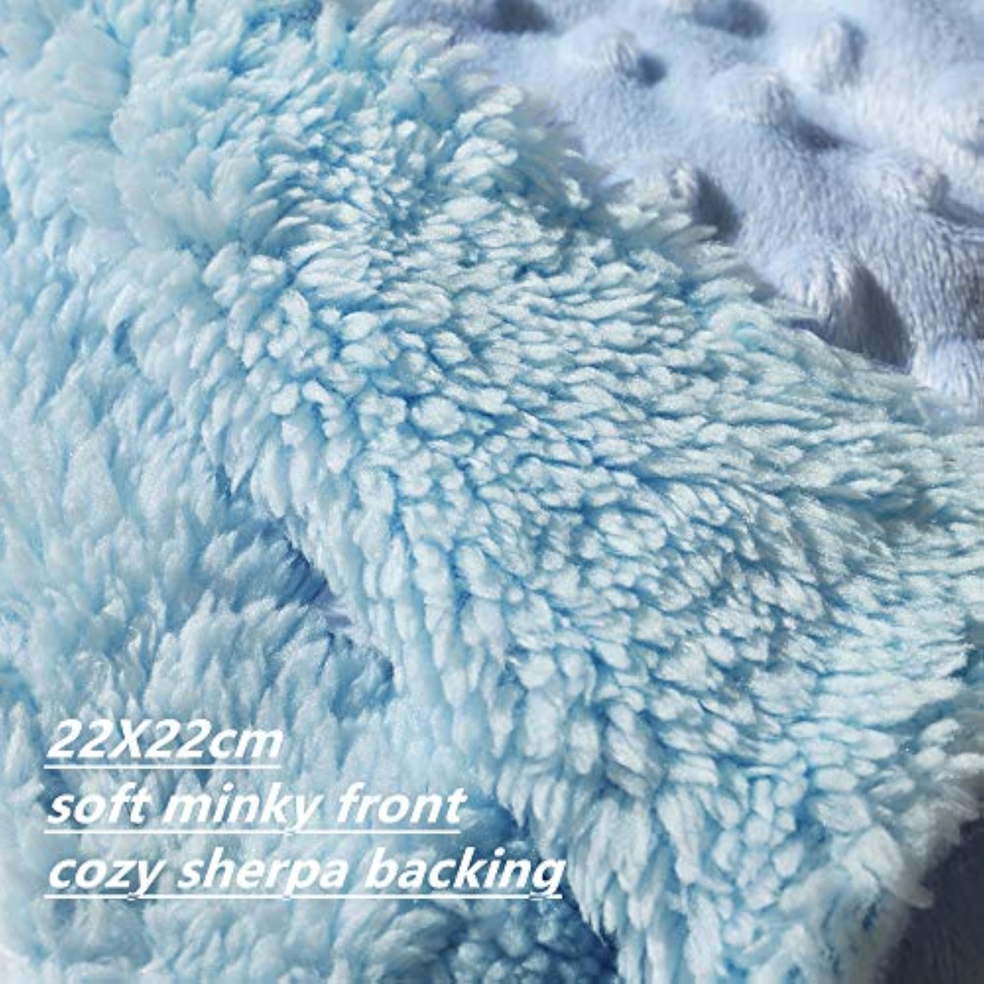 Cozy Plush Baby Security Blanket Lovey, Blue Bear