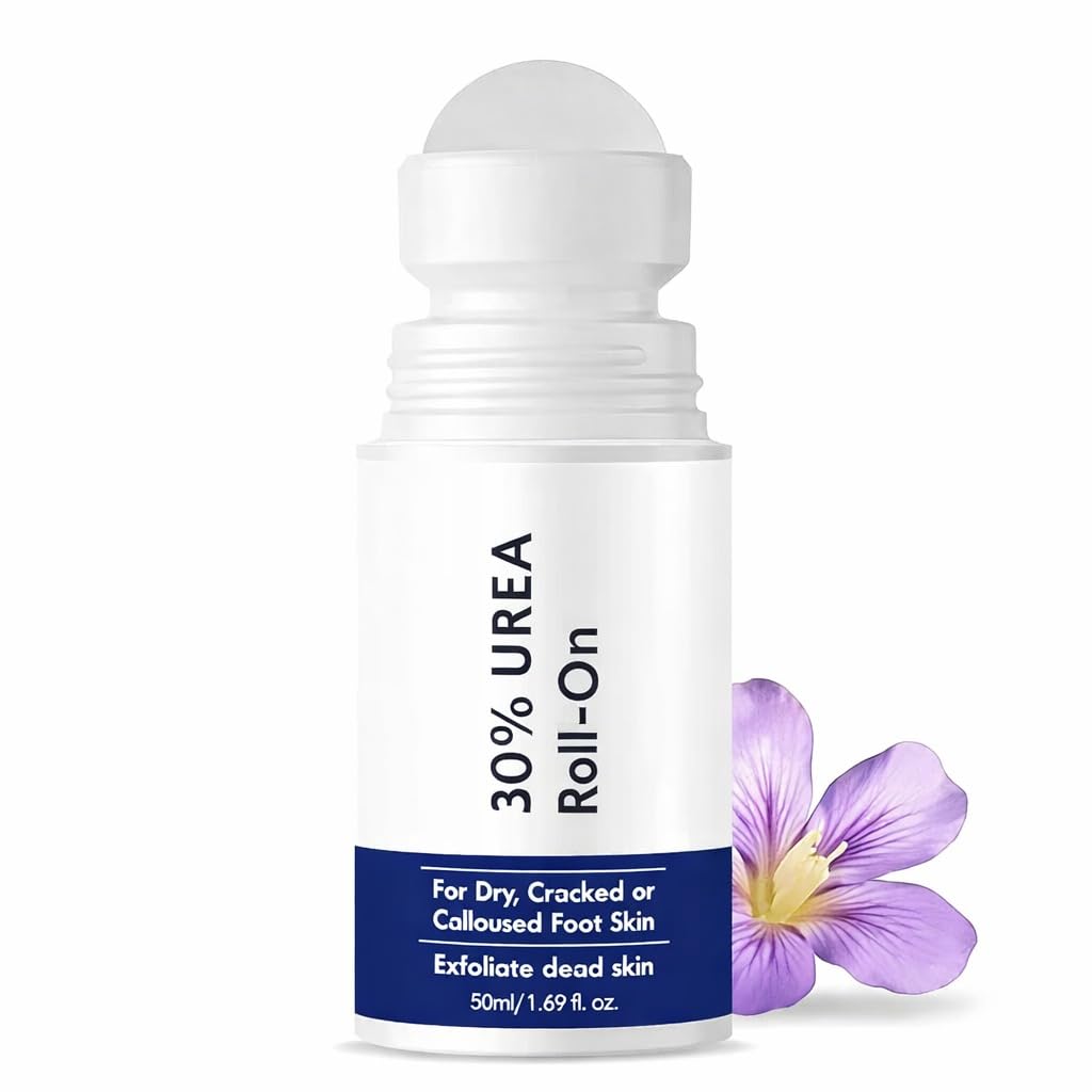 30% Urea Foot Cream Roll On 50ml | For Dry & Cracked Heels | With 5% Lactic Acid, Olive Oil & Vitamin E | Helps Repair and Moisturise Cracked Heels | Crack Heel Repair Roll On (foot cream)