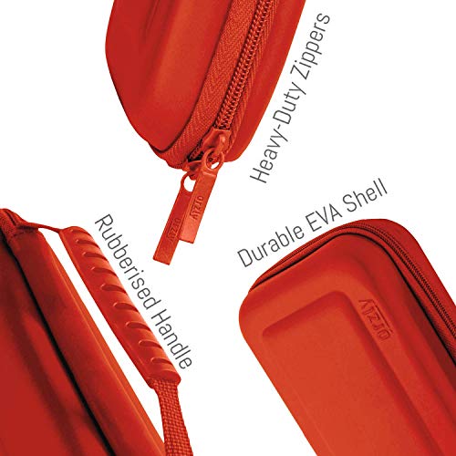 Image of Orzly Carry Case for Nintendo Switch Lite - Portable Travel Carry Case with storage for Switch Lite Games & Accessories [Red]