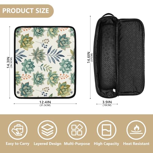Bolsa de viaje para herramientas de cabello con tapete resistente al calor desmontable para rizadores, planchas y estilizadores miniatura 4