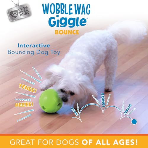 Image of Wobble Wag Giggle Bounce Interactive Dog Toy- Sound Making Bouncing Ball for Dogs Ages Indoor & Outdoor Play, Soft & Durable with Easy Grip Design- Pets Know Best