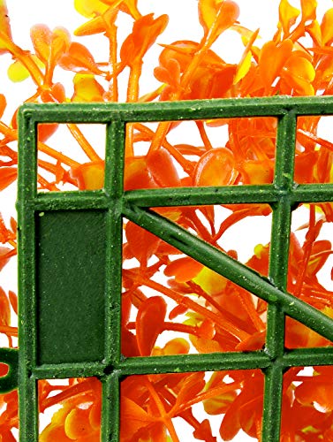 Image of Story@Home Artificial Gardening Mats Fern Wall Panels Plastic Eucalyptus Boxwood Tiles for Covering Roof /Wall - Decor Wall /Wdding Party Foliage /Garden /Backyards - Orange