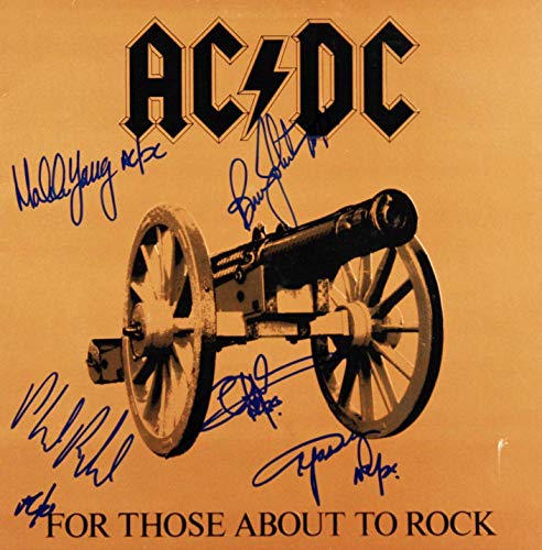 AC/DC band reprint signed For Those About To Rock artwork 12x12 poster photo RP Angus Young