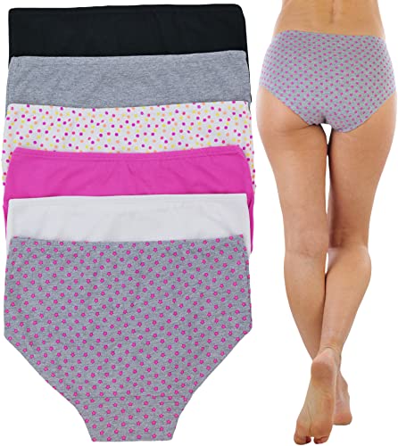 Image of ToBeInStyle Women's Pack of 6 High-Waisted Girdle Brief Tummy Support Everyday Panties